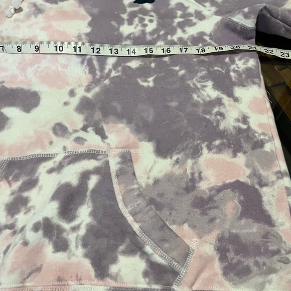 Hollister Pink and Purple Tie Dye Hooded Sweatshirt Size Médium - Picture 7 of 7
